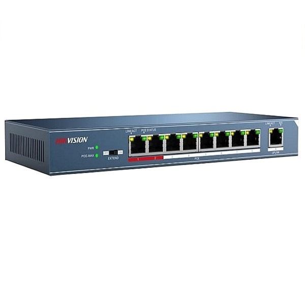 Hikvision 10/100 8x PoE + 1x uplink portos switch (DS-3E0109P-E(B)) Hikvision 10/100 8x PoE + 1x uplink portos switch (DS-3E0109P-E(B))