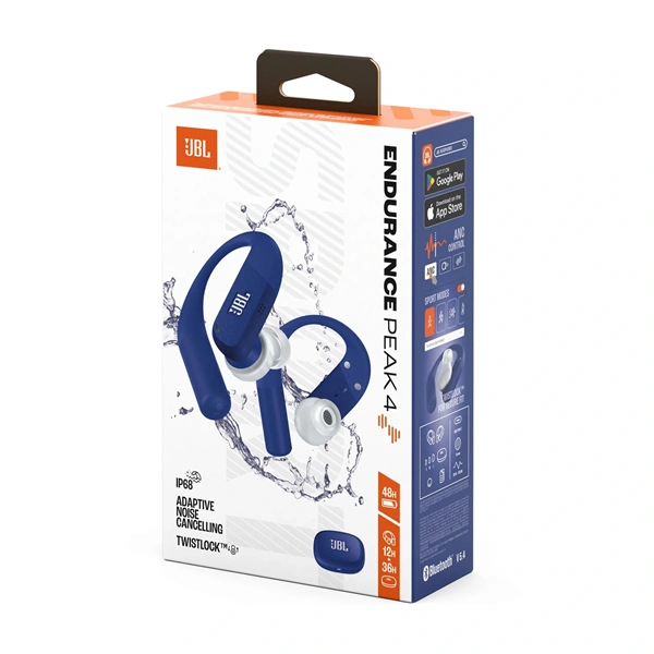 JBL Endurance PEAK 4 True Wireless Bluetooth  sport fülhallgató Kék