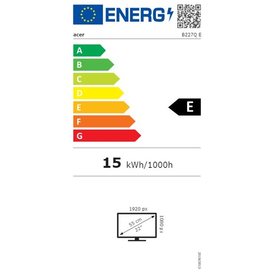  Acer 21,5" Vero B227QE3bmiprzxv ZeroFrame FreeSync  IPS LED  PIVOT Monitor