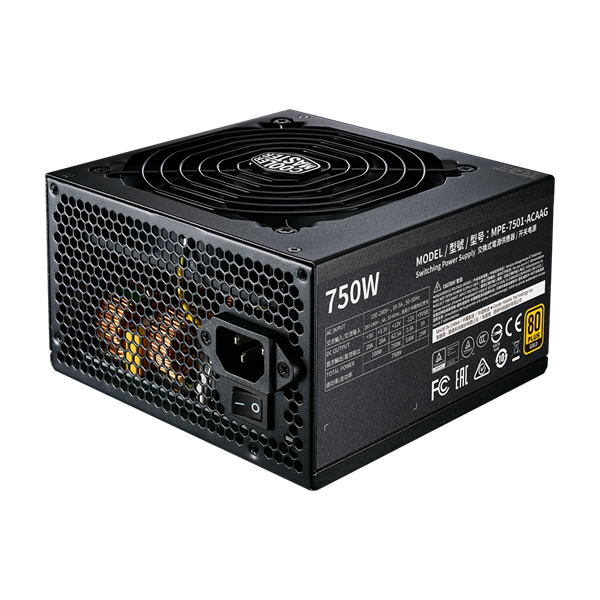 COOLER MASTER MWE GOLD 750W  12cm 80+ Gold V2 Tápegység