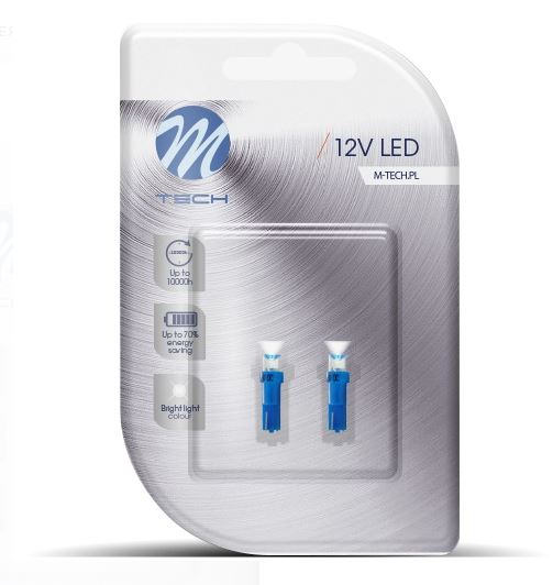 M-Tech T5 LED 1x5050 SMD kék színű, pár (72LB053B)