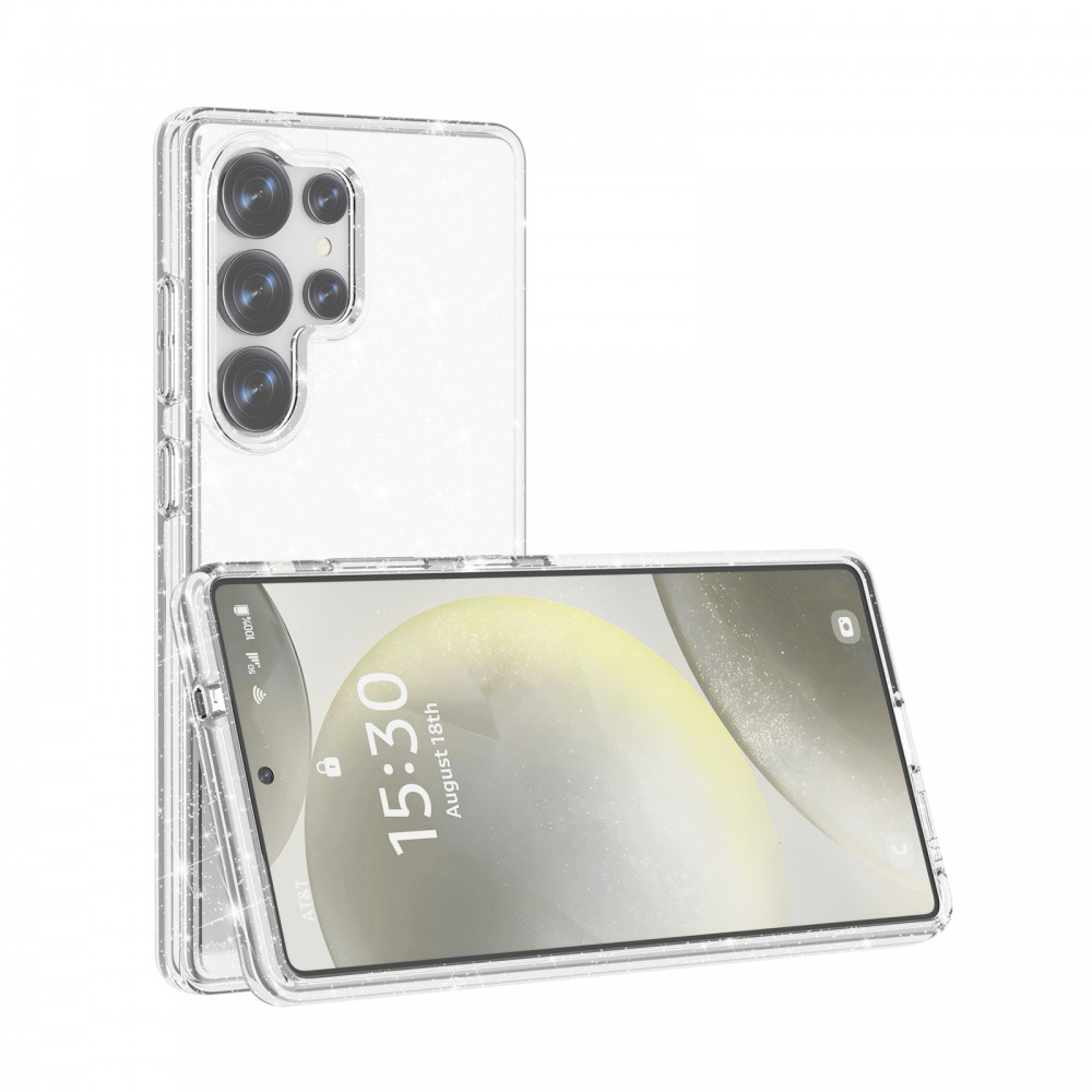 Samsung Galaxy S26 Ultra csillámos szilikon telefontok Átlátszó