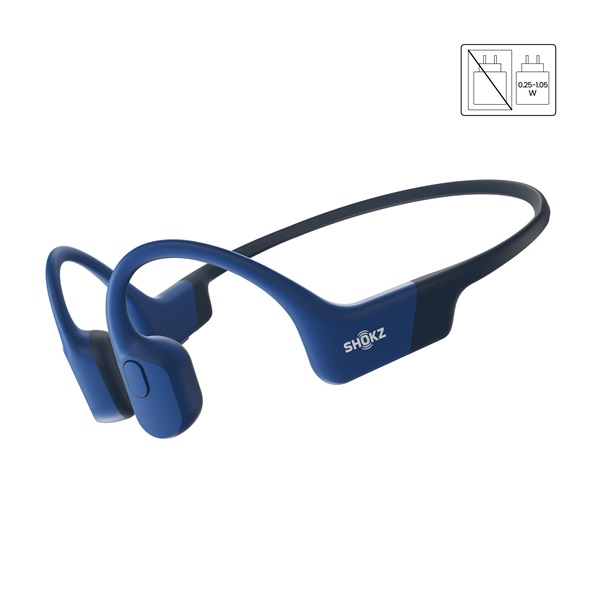 Shokz OpenRun USB-C csontvezetéses Bluetooth kék Open-Ear sport fejhallgató Shokz OpenRun USB-C csontvezetéses Bluetooth kék Open-Ear sport fejhallgató