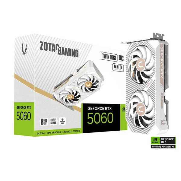 Zotac GeForce RTX5060 8GB DDR7 Twin Edge OC White Videókártya