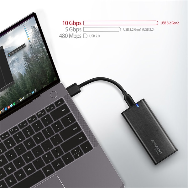 Axagon EEM2-SBC M.2 külső SSD ház fekete