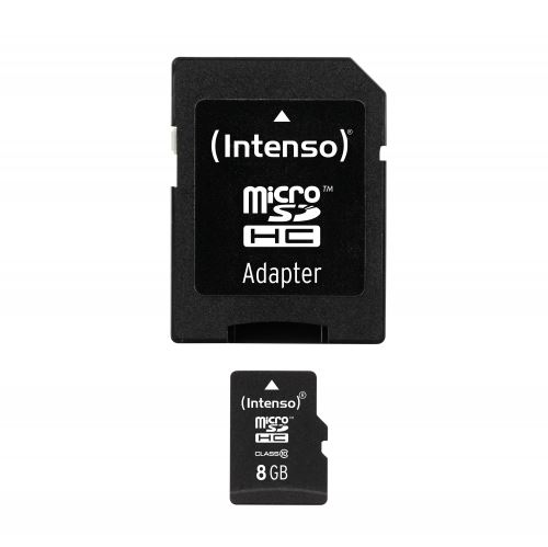 8GB microSDHC Intenso memóriakártya + adapter (3413460)