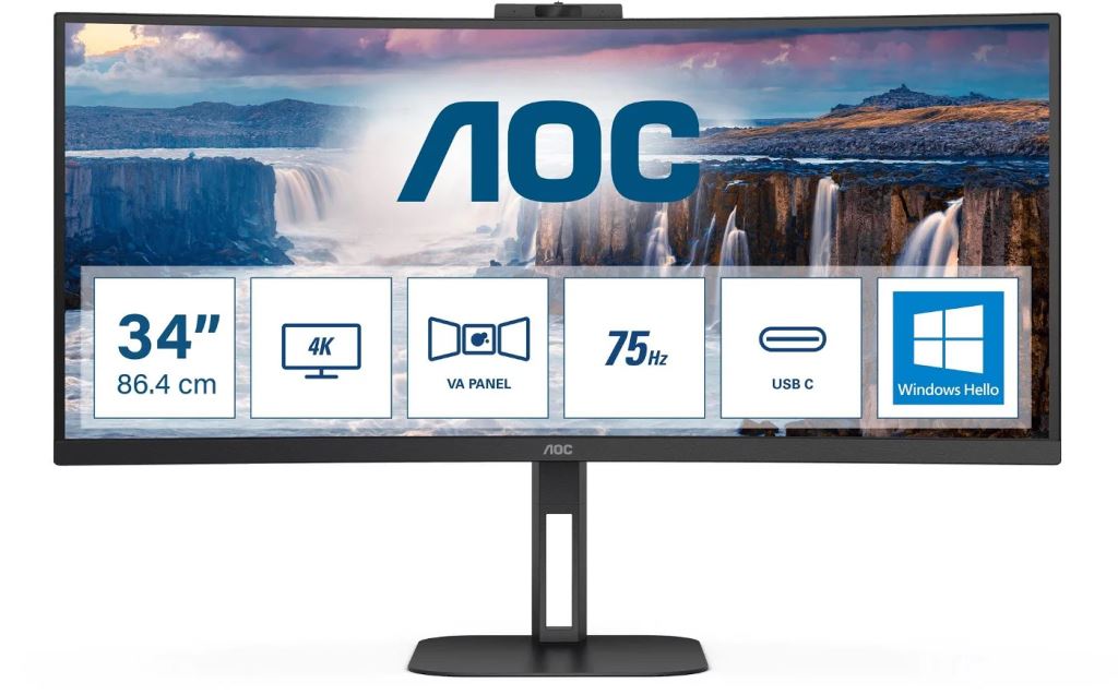 AOC CU34V5CW/BK 34" ívelt LCD monitor