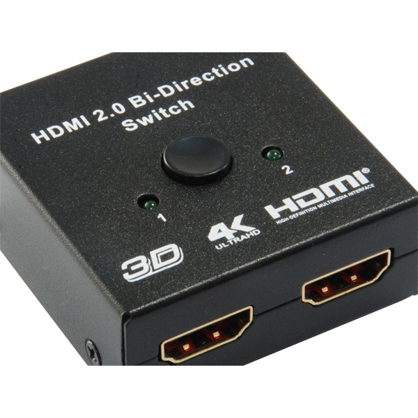 Equip   332723  1x Bemenet  2x Kimenet  két irányú jelátvitel HDMI Switch Fekete 