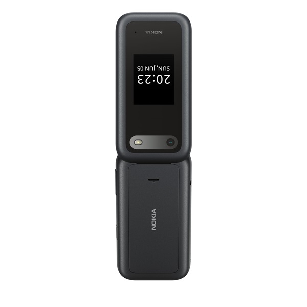 HMD 2660 Flip Dual-Sim mobiltelefon fekete-ezüst (1GF011EPA1A01)