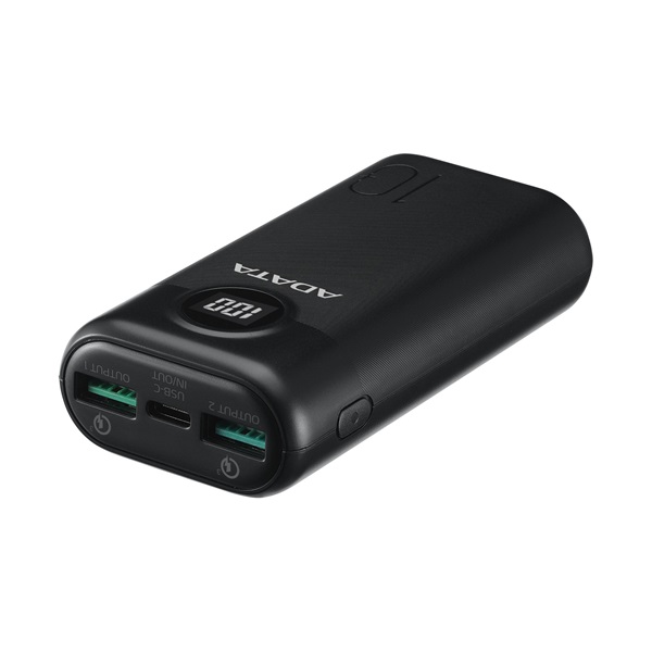 ADATA P20000QCD Power Bank 20000mAh fekete (AP20000QCD-DGT-CBK)