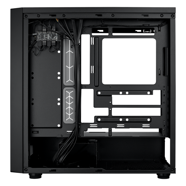 COOLER MASTER  ATX MasterBox 600 4db ARGB Ventilátor  Tápegység nélkül Üvegfalú Számítógépház fekete
