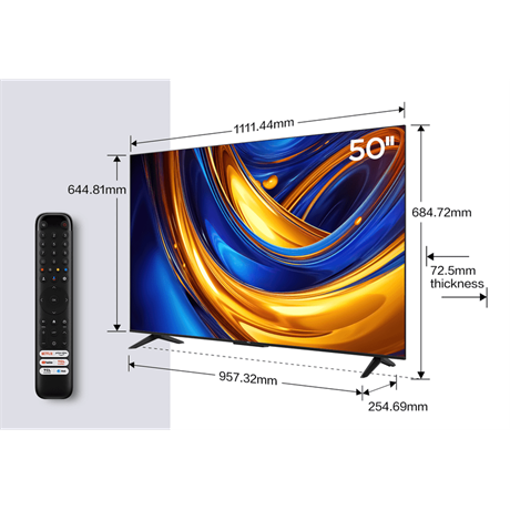 Tcl 50P655 UHD GOOGLE SMART Televízió