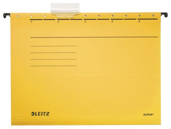 Leitz "Alpha Standard" függőmappa A4 sárga (E19850015) Leitz "Alpha Standard" függőmappa A4 sárga (E19850015)