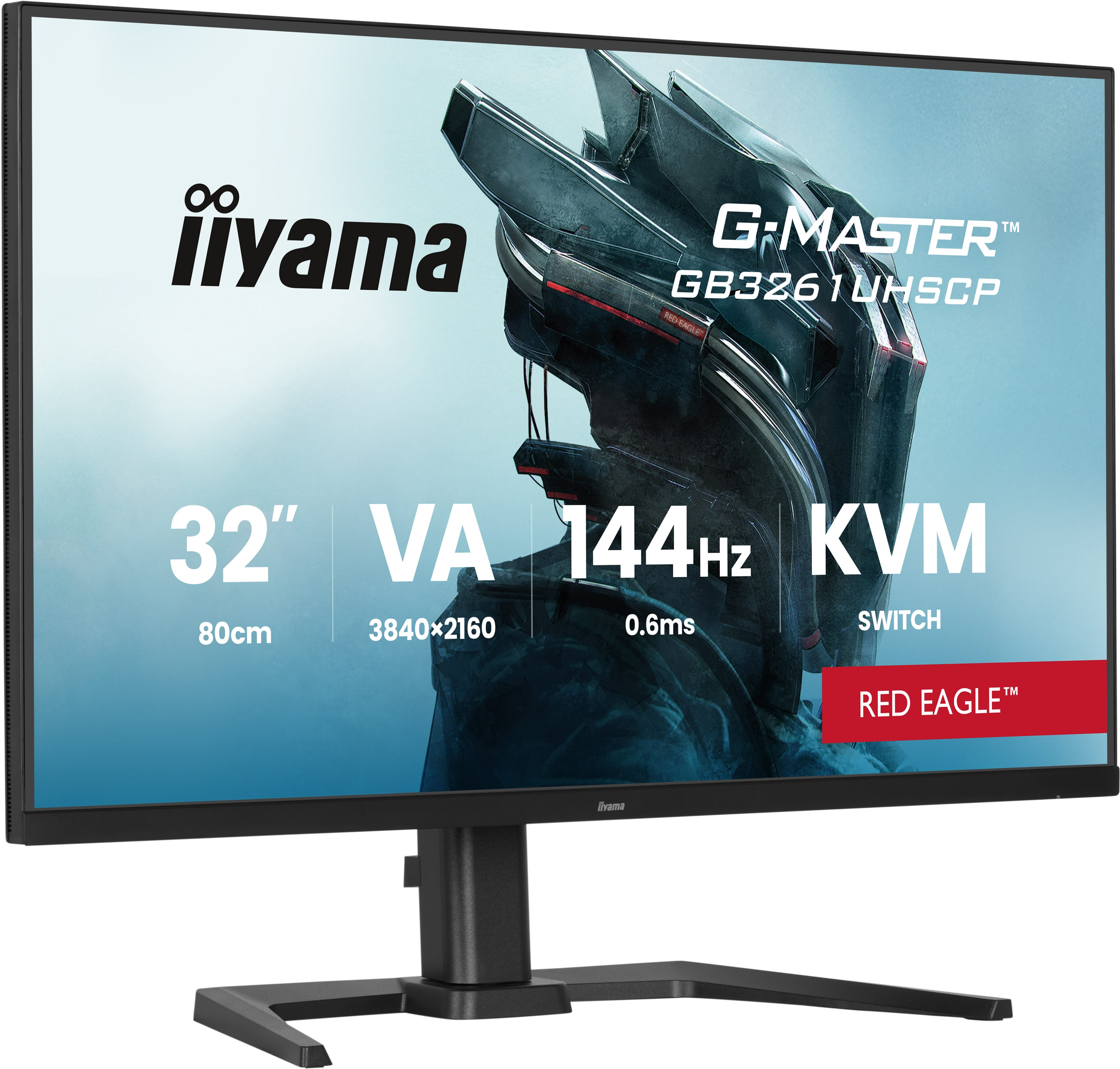 iiyama 31,5" G-Master GB3261UHSCP-B1 LED Monitor - 3840x2160, 4K, VA, 144Hz, 0,6ms,  Hangszóró,  Gamer,  Fekete