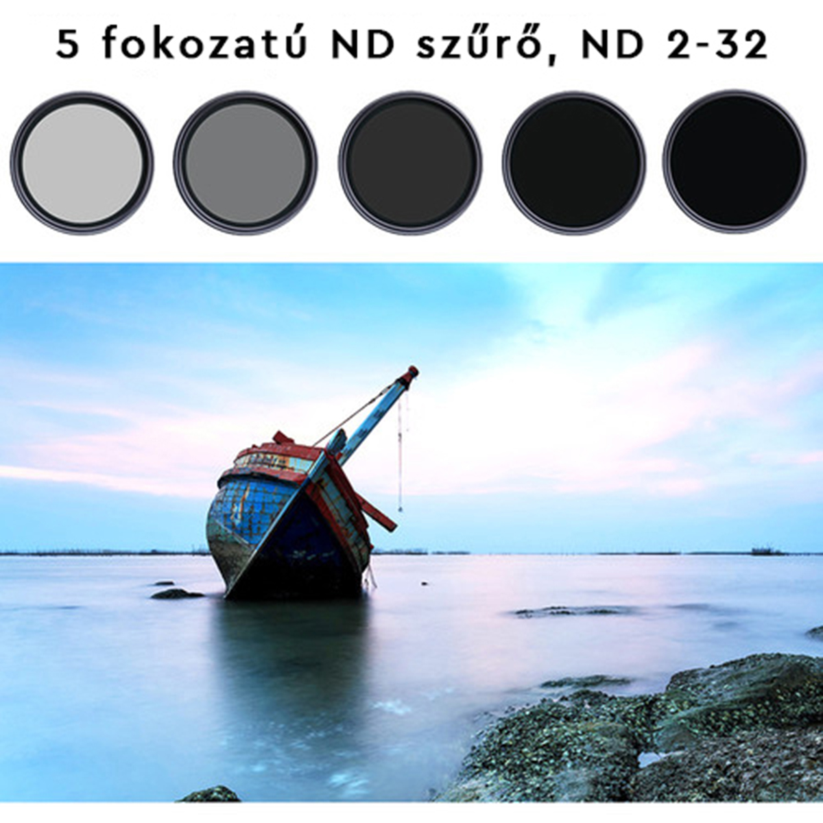 K&F Concept NANO-X Varion ND 2-32, 49mm + 3db törlőkendő
