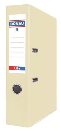 DONAU Life iratrendező 75 mm A4 PP/karton élvédő sínnel pasztell sárga (3966001PL-11)