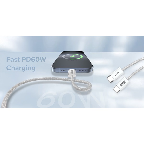 NEWELL USB-C - USB-C gyorstöltő kábel 60W  2m 