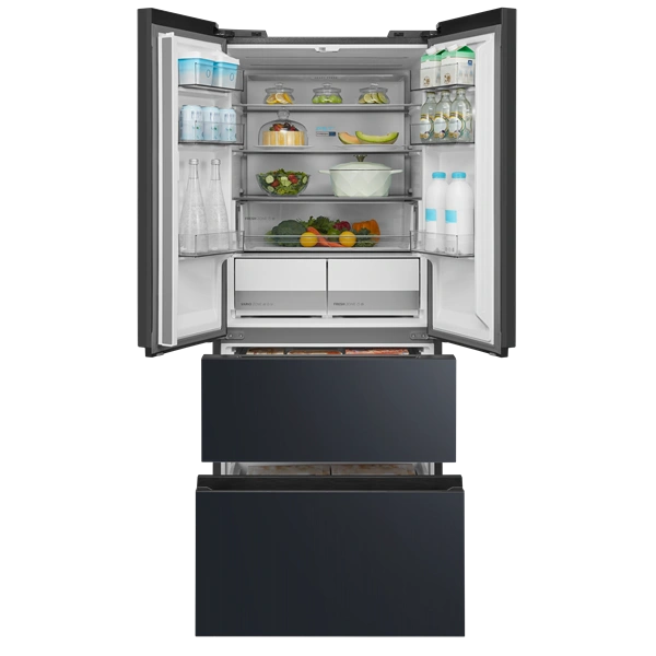 Midea MDRF600BIE70 Hűtő:276L Fagyasztó:159L No frost négyajtós hűtőszekrény Inox