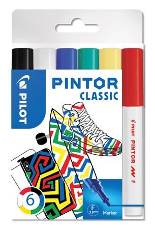 Pilot "Pintor F" dekormarker készlet 6 különböző klasszikus szín (PIN-NORM-S6-F / PDMPTF6) Pilot "Pintor F" dekormarker készlet 6 különböző klasszikus szín (PIN-NORM-S6-F / PDMPTF6)