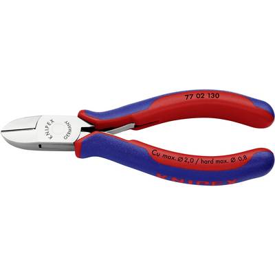Elektronikai oldalcsípőfogó, lágy/közepes/kemény huzal max.: O 2/1,5/0,8 mm, Knipex 77 02 130 Elektronikai oldalcsípőfogó, lágy/közepes/kemény huzal max.: O 2/1,5/0,8 mm, Knipex 77 02 130