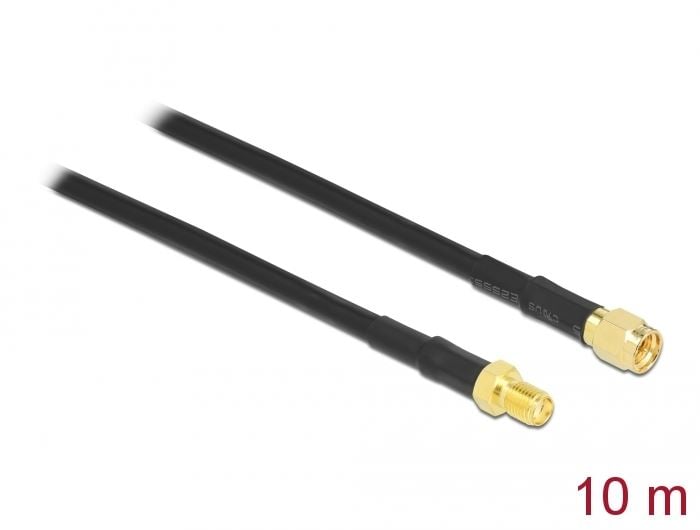 Delock SMA antenna kábel SMA Plug > SMA Jack 10m (88445)