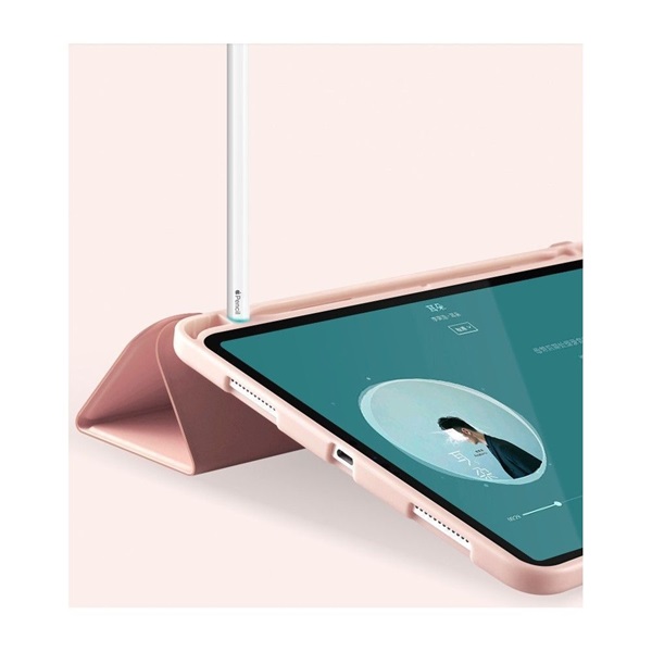 Haffner Apple iPad Air 4/Air 5 10.9 on/off funkcióval  Pencil tartóval védőtok pink (FN0336)