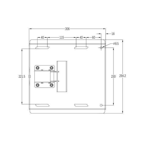 MULTIBRACKETS Fali konzol, M Universal Swing Arm 180 Degrees Large Black (48-69", max.VESA: 600x400 mm, 75 kg)