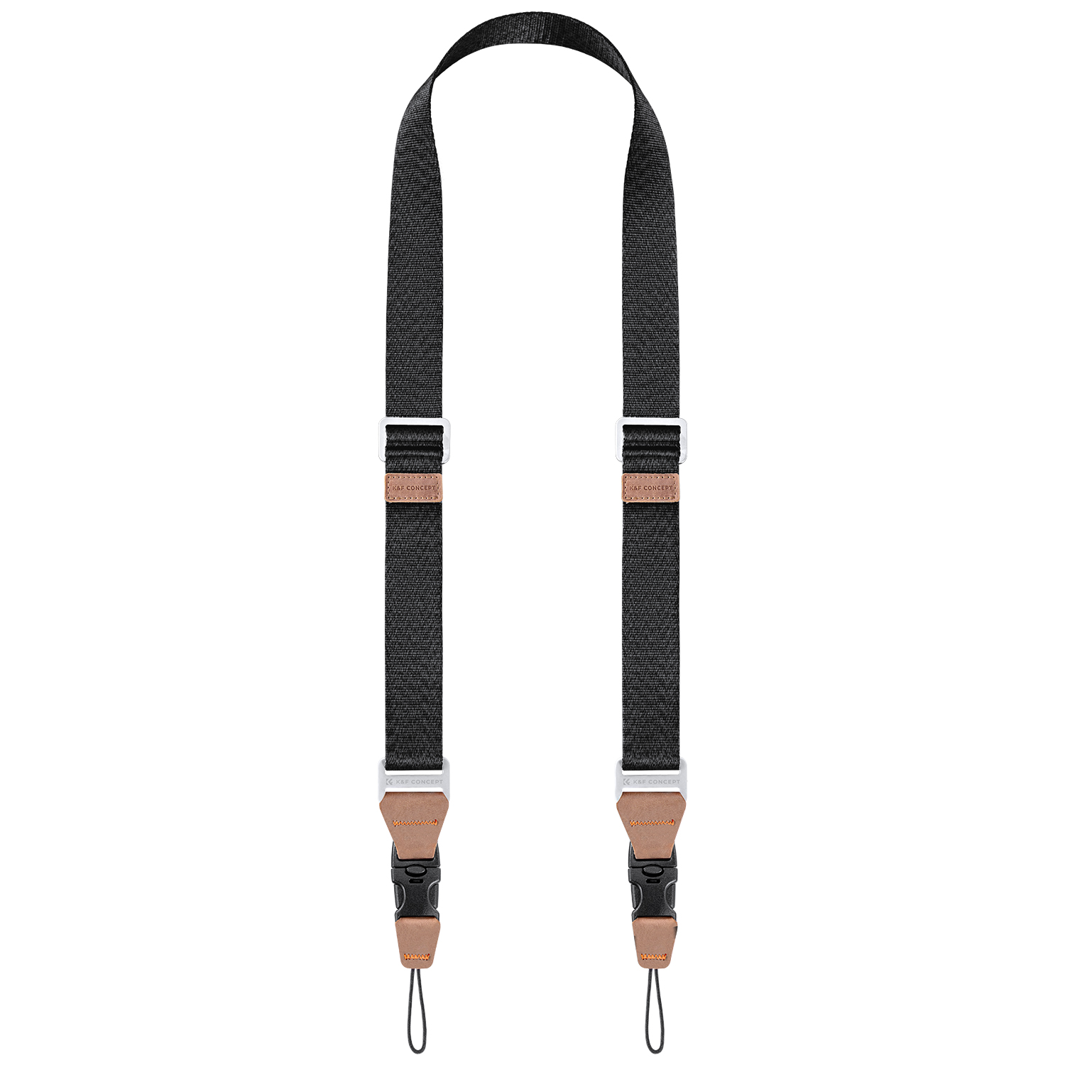 K&F Concept lapos nyakpánt gyorskioldó csattal, 3,2cm x 100-160cm, fekete