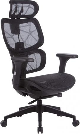Humantech, hálós ülőlap és háttámla fekete műanyag lábkereszt  Irodai forgószék Fekete