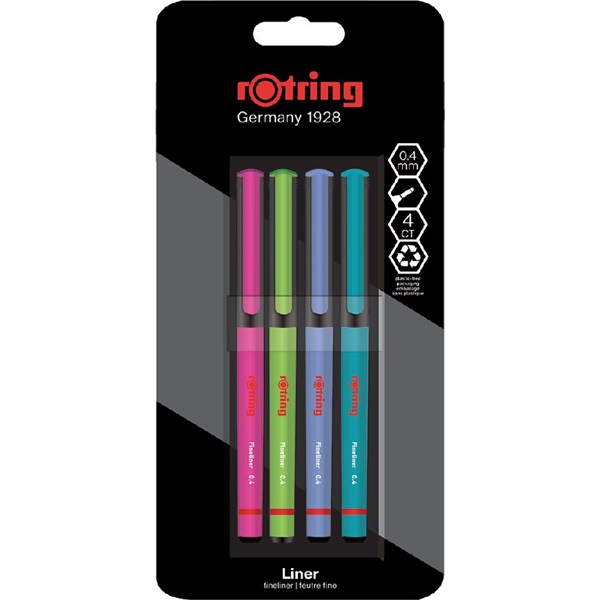 Rotring Liner 4 db-os vegyes színű tűfilc készlet Rotring Liner 4 db-os vegyes színű tűfilc készlet