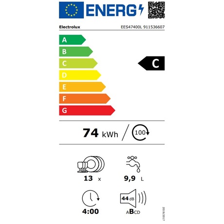 Electrolux EES47400L 13 terítékes beépíthető mosogatógép Electrolux EES47400L 13 terítékes beépíthető mosogatógép