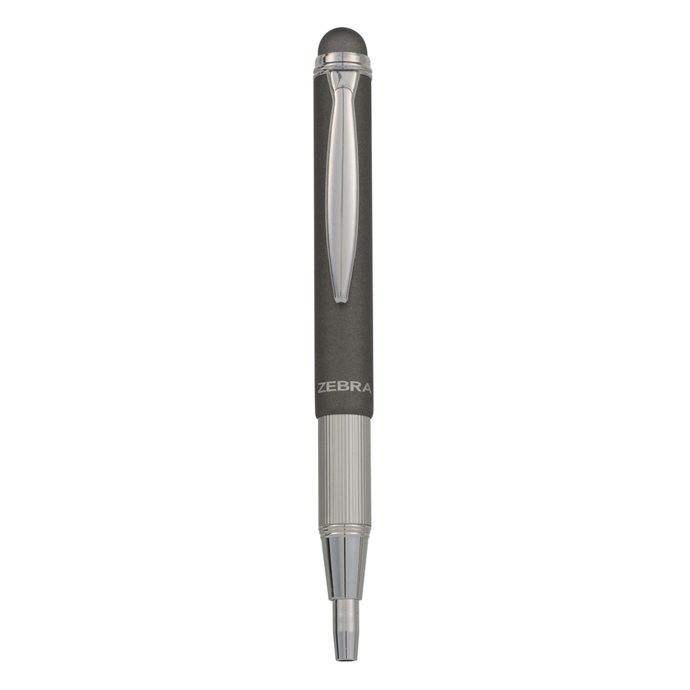 Zebra Golyóstoll metál szürke test,  Stylus Telescopic, írásszín kék (46619)