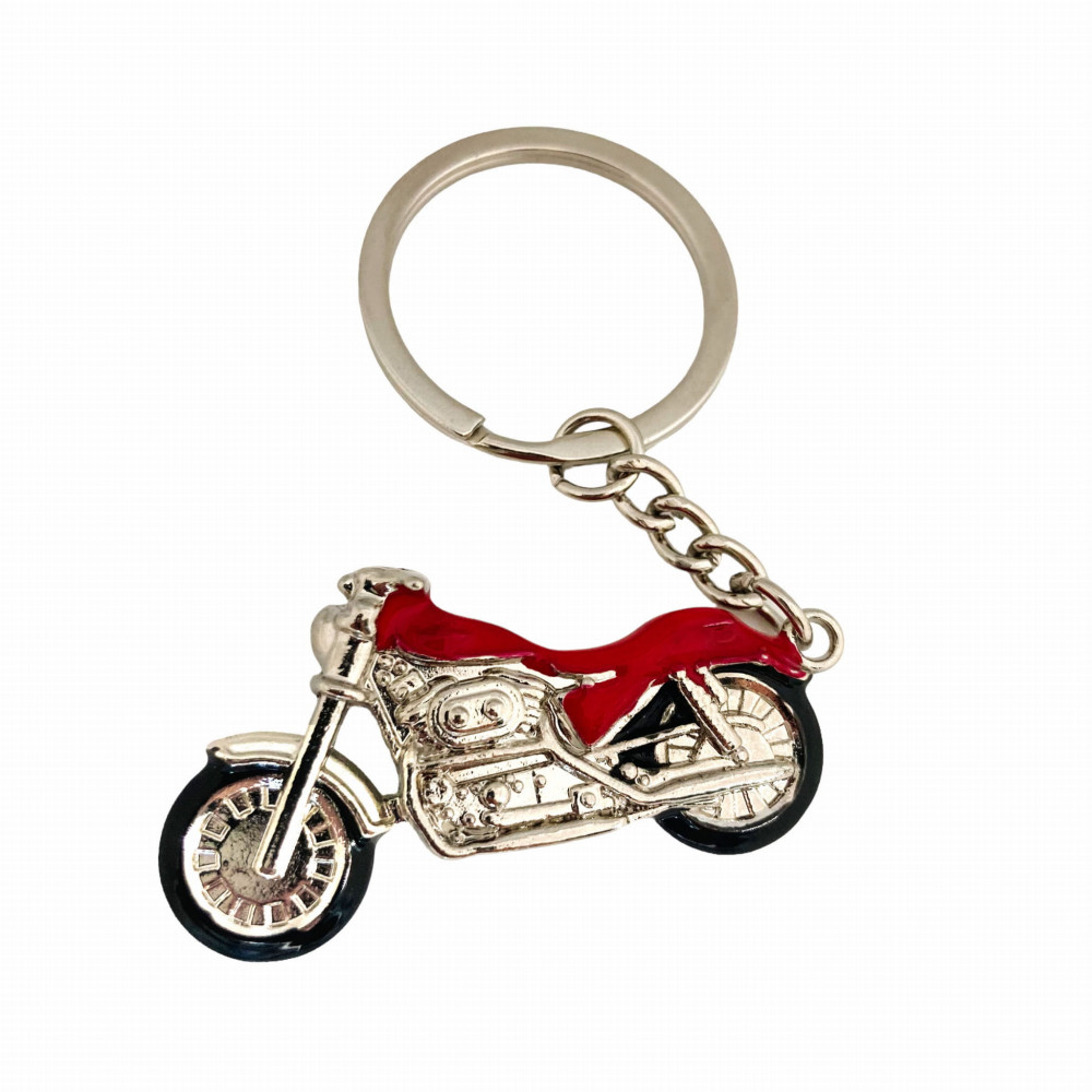 Kulcstartó Harley Davidson Piros/Króm (44BRE0952)