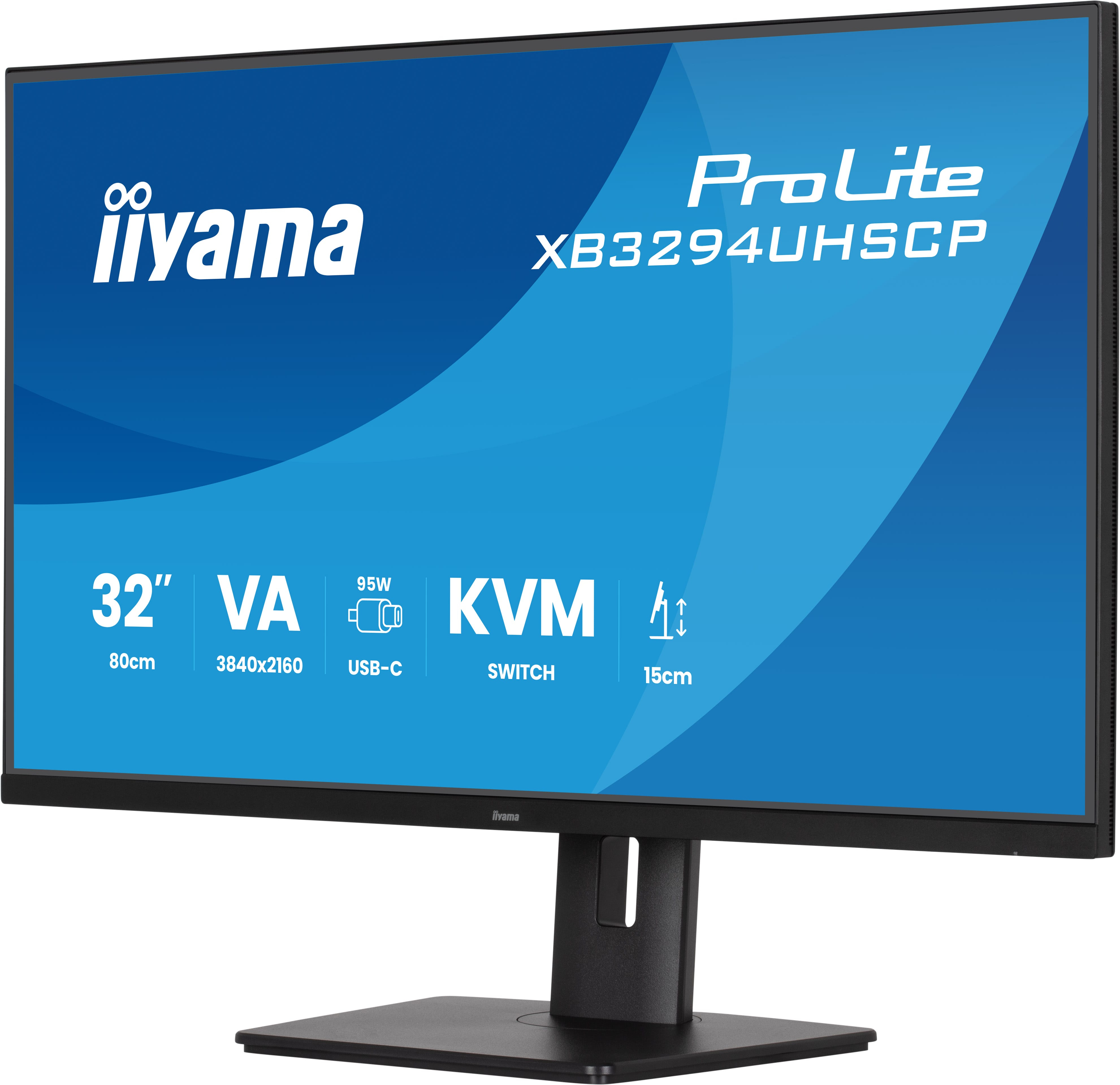 iiyama 32" ProLite XB3294UHSCP-B1 LED Monitor - 3840x2160, 4K,  VA, Hangszóró, Fekete