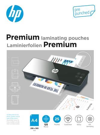HP Premium Meleglamináló fólia, A4, 125 mikron fényes, 25 db (9122)