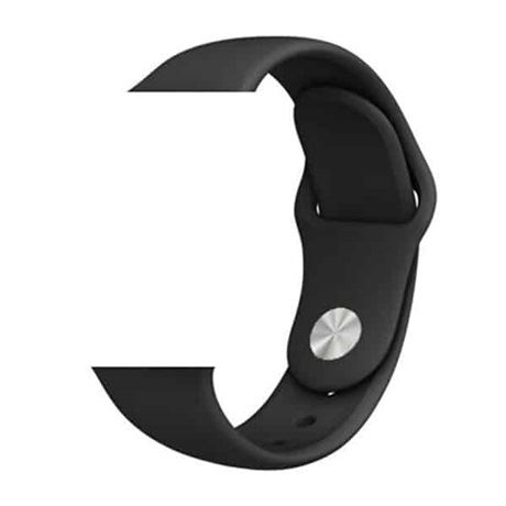 Mybandz szilikon óraszíj gömb csattal 20mm fekete (20SKU6111)