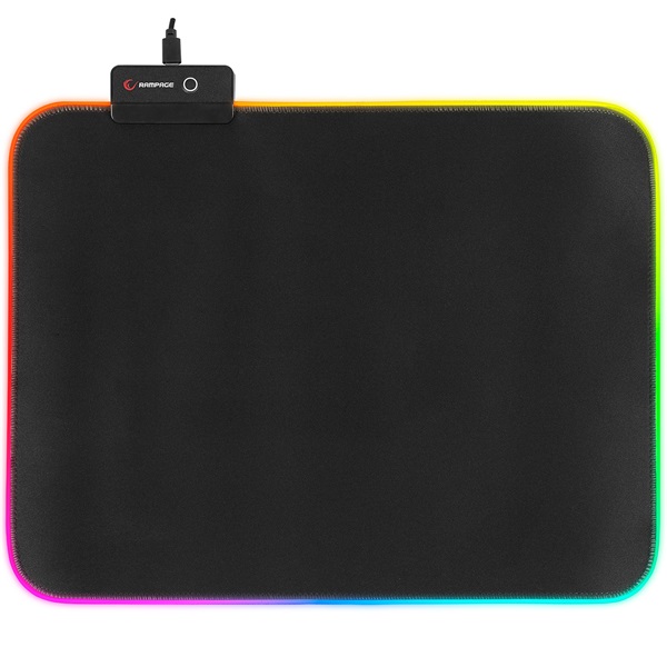 Rampage MP-23  252*328*3mm  fekete RGB LED Egérpad