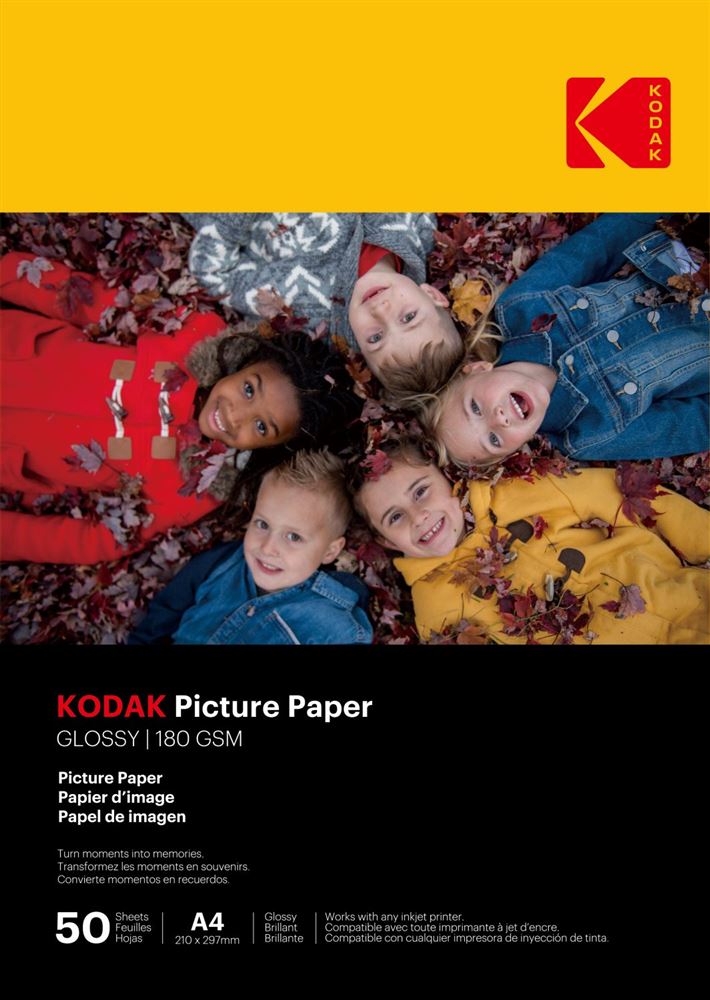 KODAK  High Gloss 180g  A4  21x29,7cm  50db Picture fotópapír
