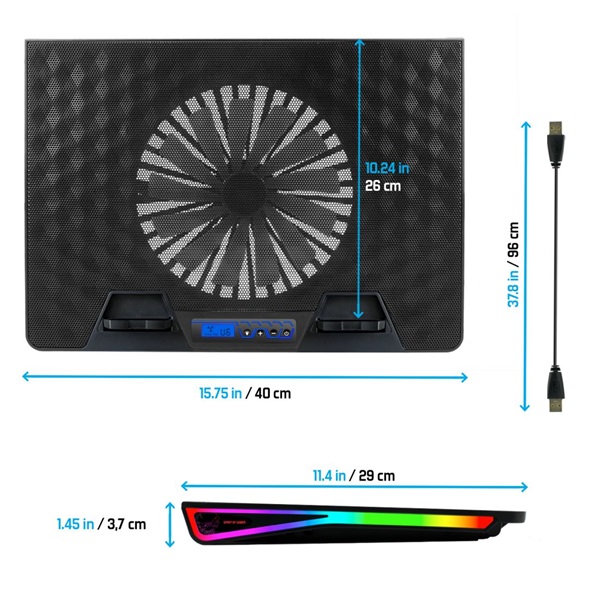 Spirit Of Gamer AirBlade 800 RGB 17" notebook hűtő (SOG-VE800RGB)