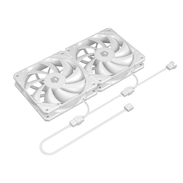 ID-Cooling FX240 PRO WHITE  25dB  max. 140,16 m3/h  2x12cm CPU Water Cooler Fehér
