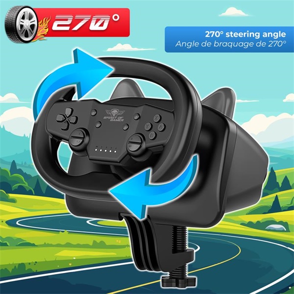 Spirit of Gamer Kormány  RACE WHEEL PRO AIR  Fekete 