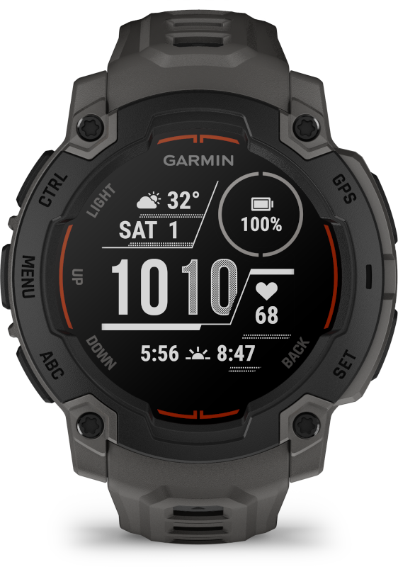 Garmin Instinct E 45mm okosóra fekete-sötétszürke szíjjal