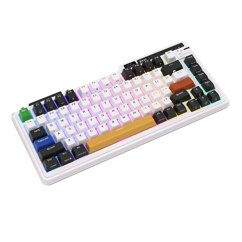 Mechanical keyboard Royal Kludge KZZI K75 pro RGB, Moment Switch (black and white) Mechanical keyboard Royal Kludge KZZI K75 pro RGB, Moment Switch (black and white)