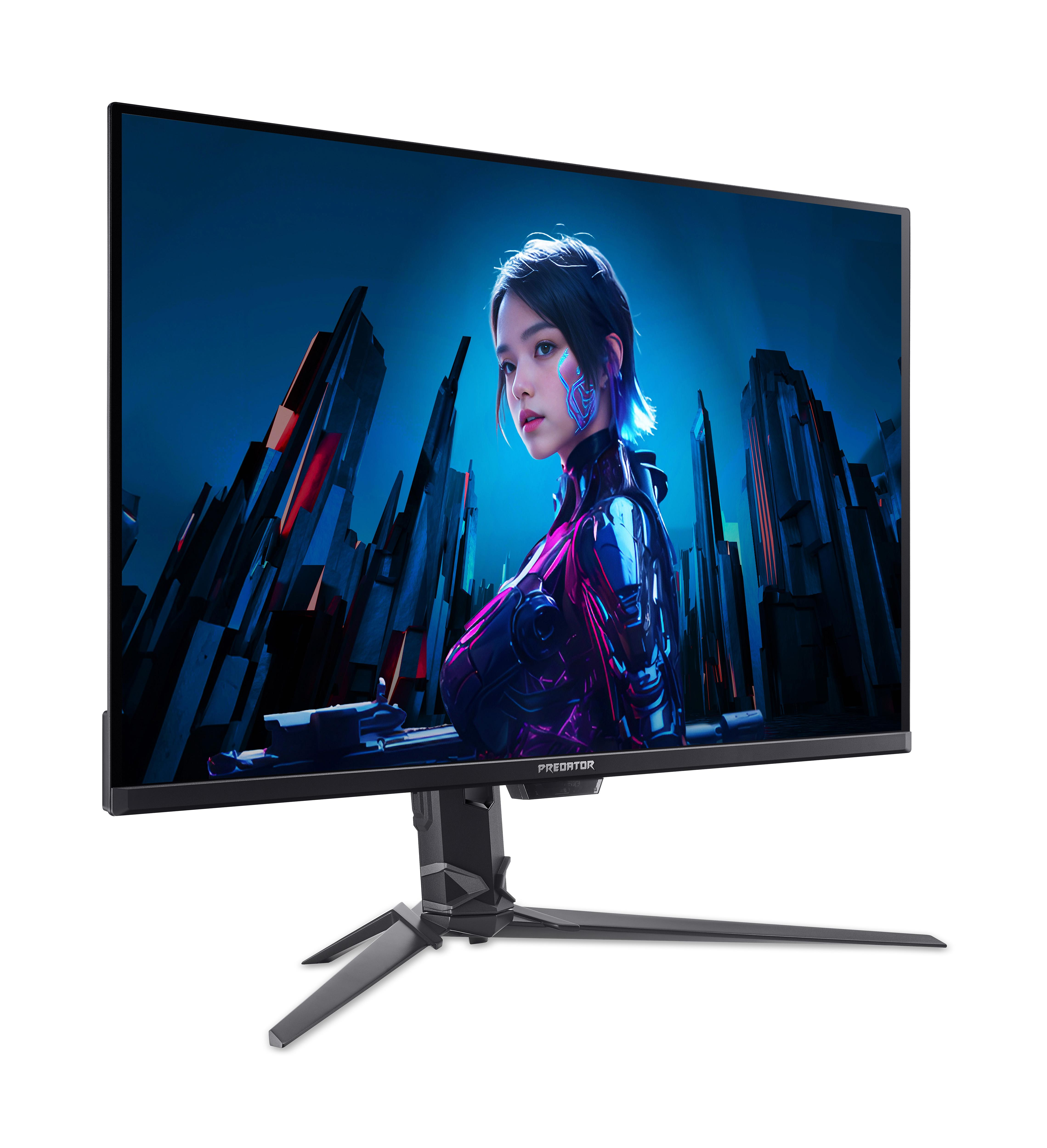 Acer 31,5" X32X5b Monitor - 3840x2160, 4K, OLED, QD-OLED, 240Hz, 0,03ms, Hangszóró, FreeSync, Pivot, Gamer, Fekete