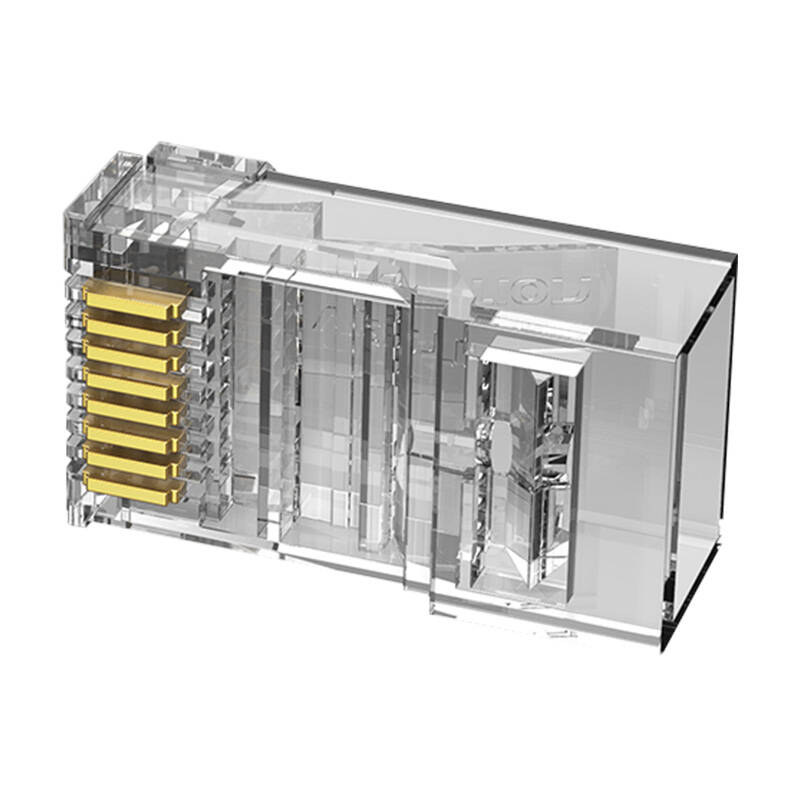 Modular RJ45 Cat.6 UTP Connector Vention IDDR0-100 Transparent 100 pcs. Modular RJ45 Cat.6 UTP Connector Vention IDDR0-100 Transparent 100 pcs.