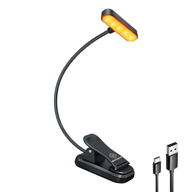 Wireless lamp Glocusent ET-Head clip-on book light, USB-C 650mAh timer (Black) Wireless lamp Glocusent ET-Head clip-on book light, USB-C 650mAh timer (Black)