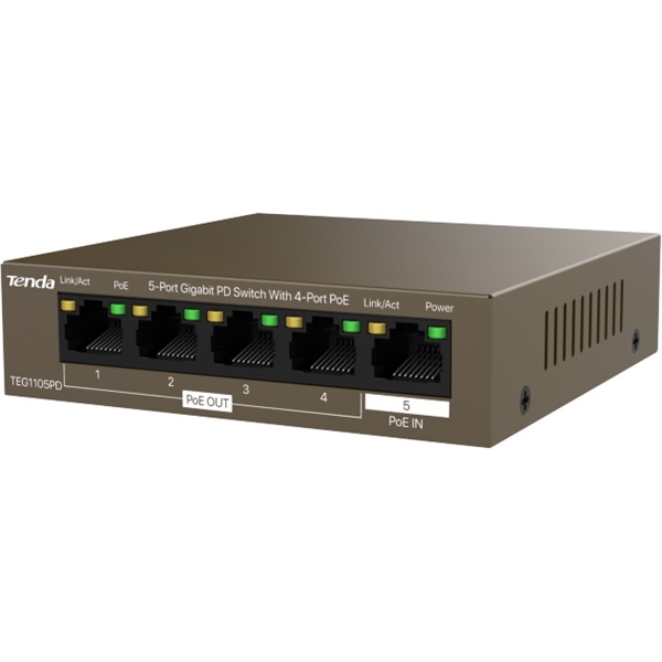 Tenda TEG1105PD 5-Port GbE LAN PoE switch
