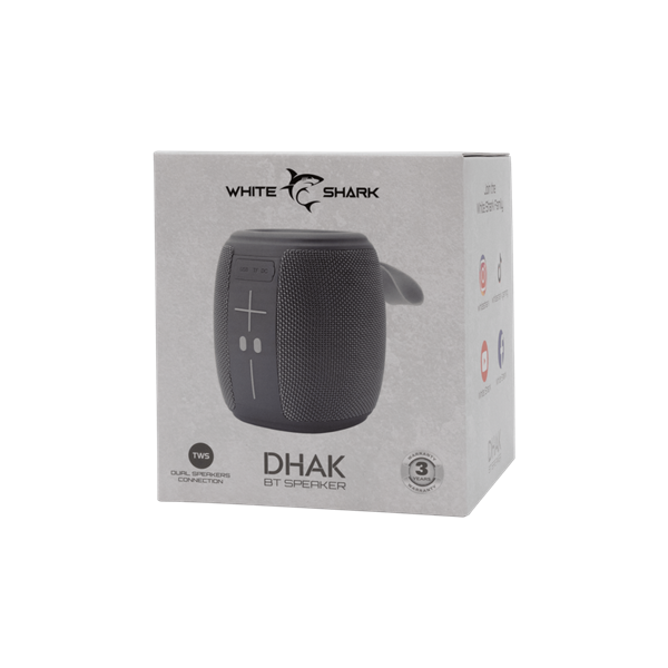 WHITE SHARK GBT-888G DHAK-G  5W TWS 1200mA Bluetooth hangszóró Szürke