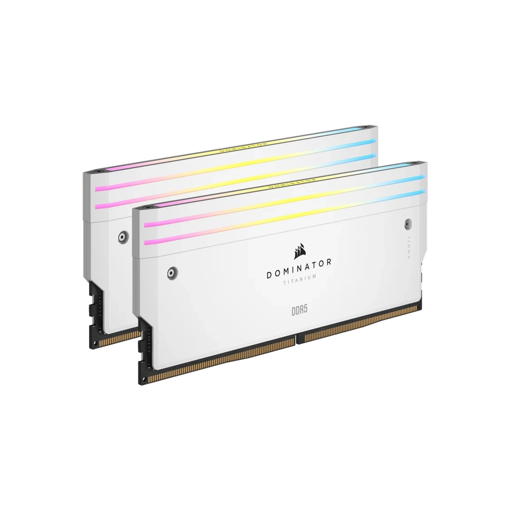 Corsair 96GB DDR5 6400MHz Kit(2x48GB) Dominator Titanium RGB Memória Fehér