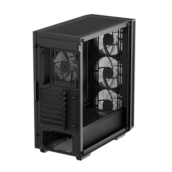 DeepCool MATREXX55 MESH V4 C  fekete  ablakos  3x14cm + 1x12cm A-RGB venti Számítógépház  